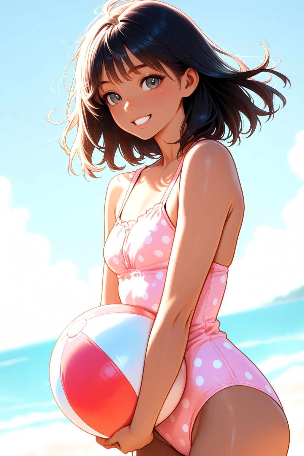 女の子とビーチ　その４