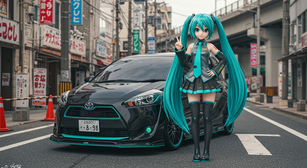 初音ミクとシエンタ