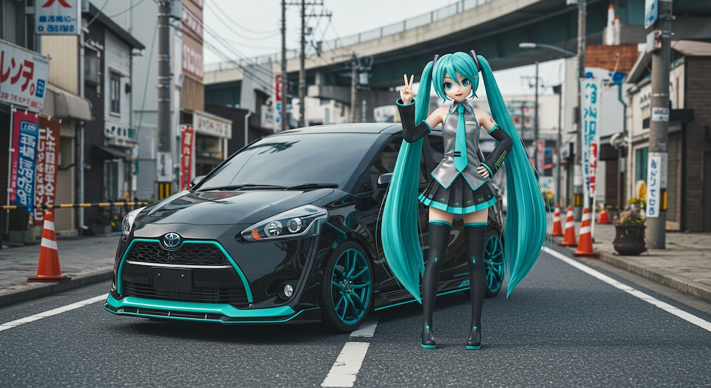 初音ミクとシエンタ