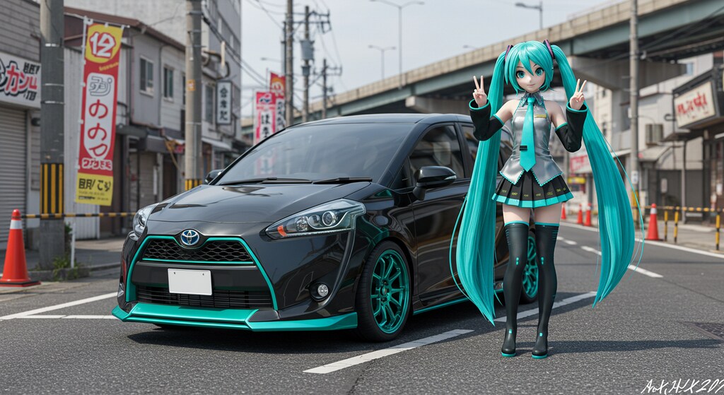 初音ミクとシエンタ