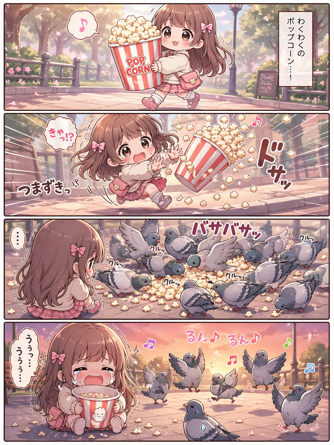 ポップコーンと女の子 | の人気AIイラスト・グラビア