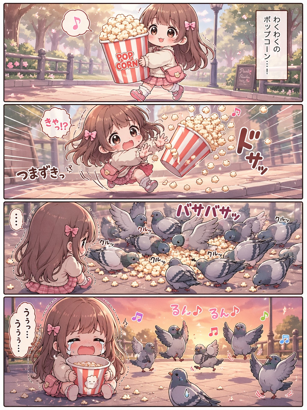 ポップコーンと女の子