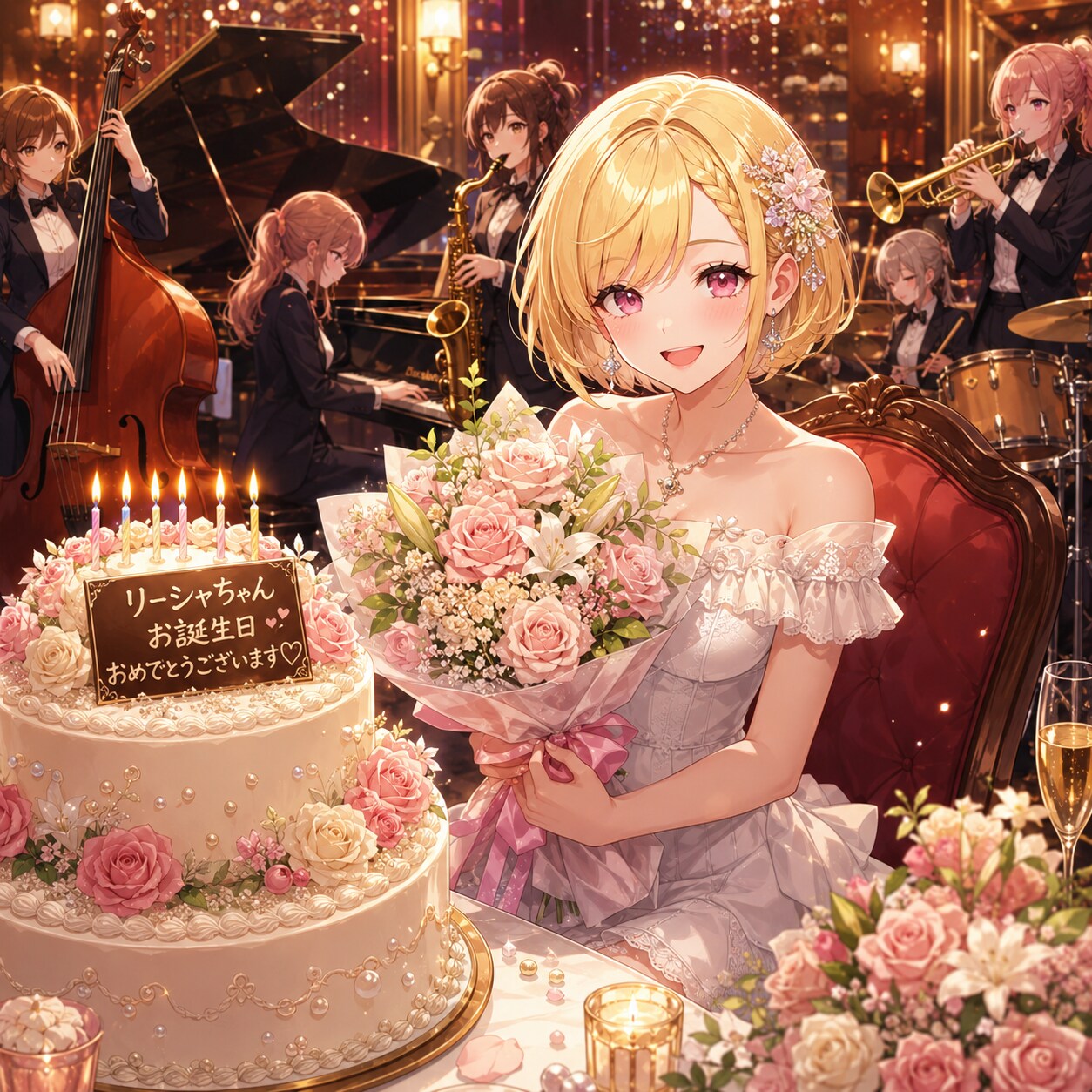 【7.8月誕生日FA】リーシャちゃんお誕生日おめでとうございます✨ | の人気AIイラスト・グラビア