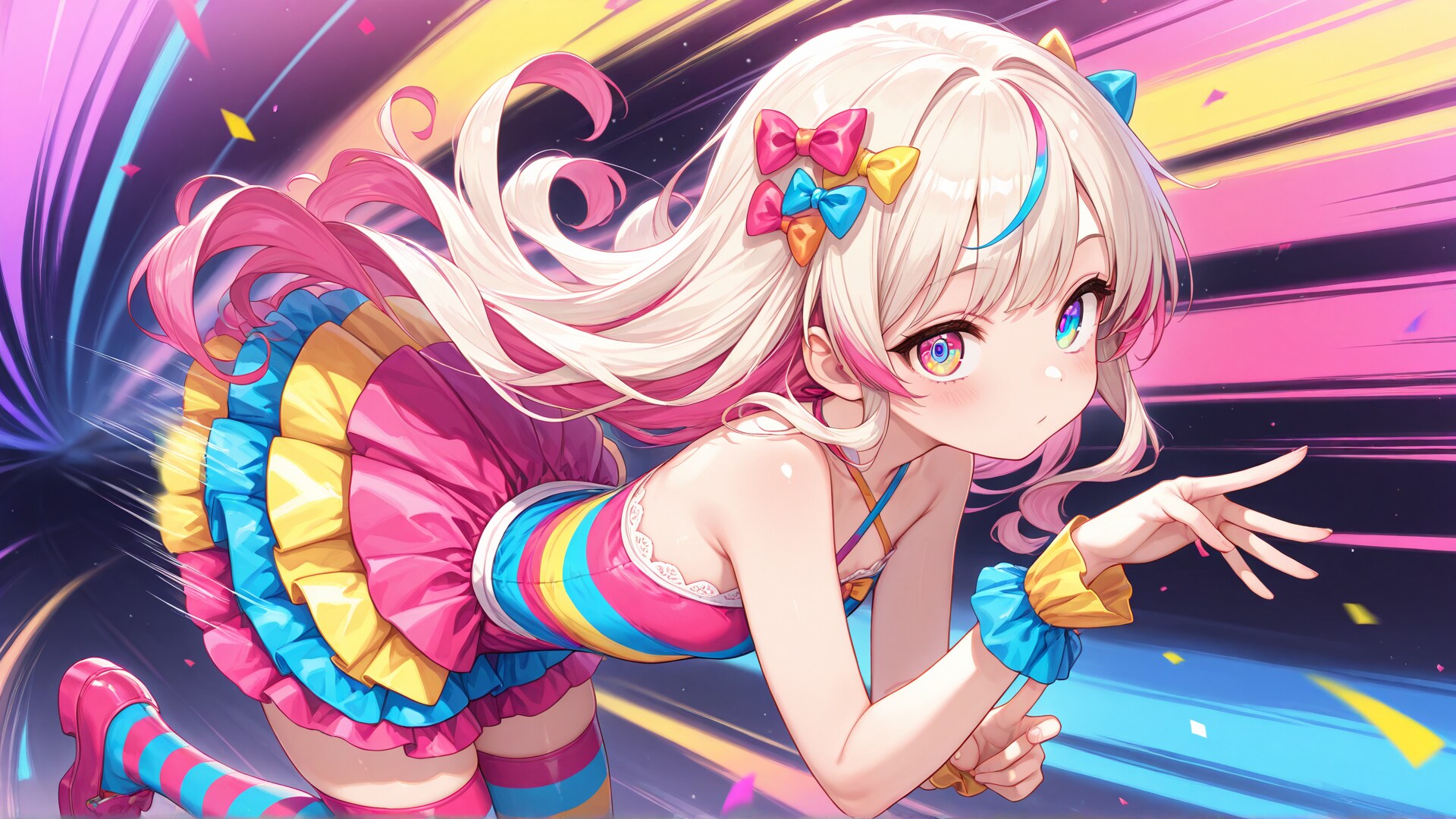 カラフルな少女 2 | の人気AIイラスト・グラビア