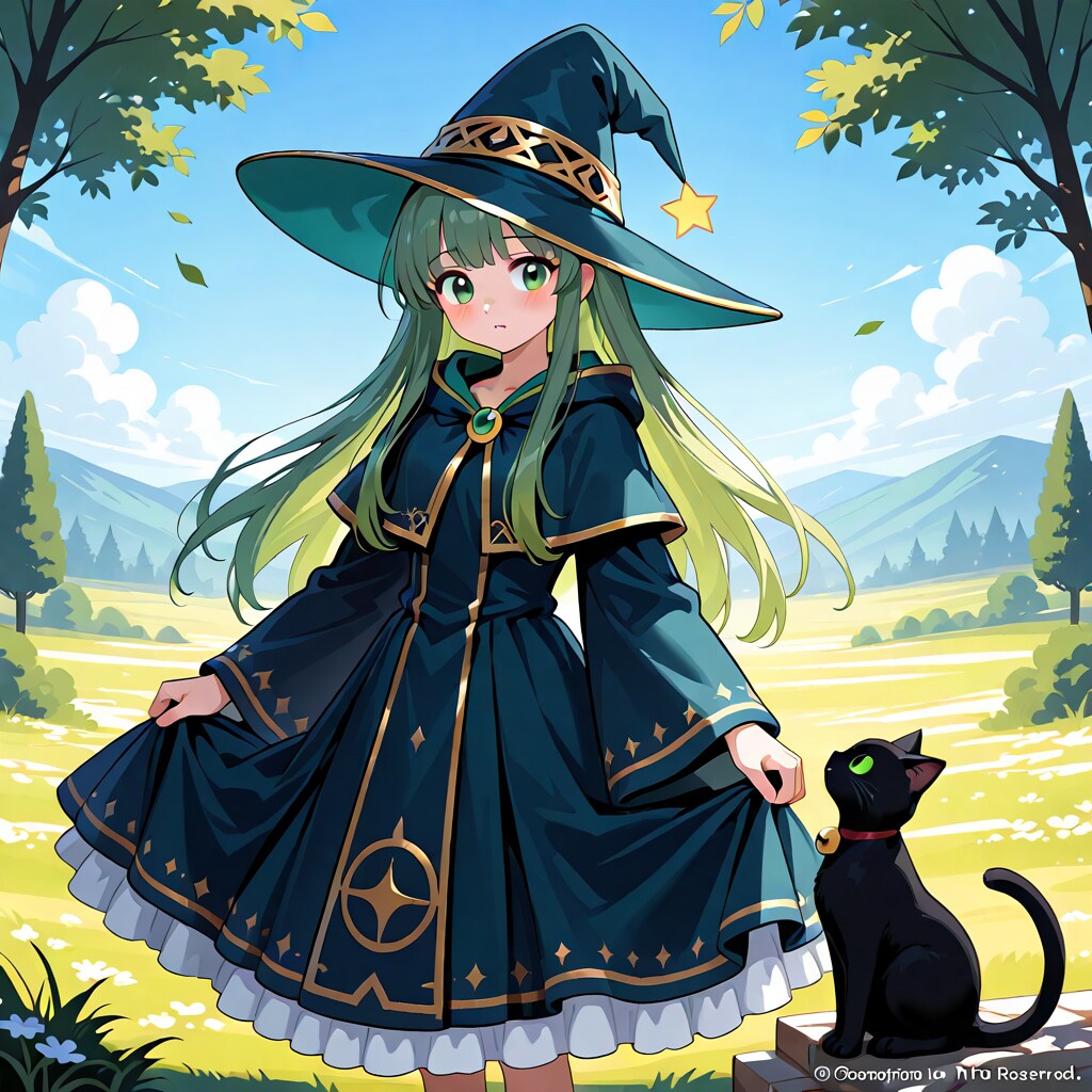 黒猫と魔法使い | の人気AIイラスト・グラビア