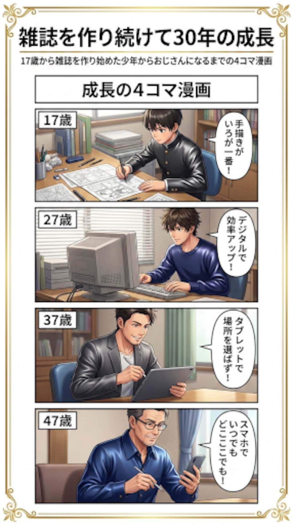 雑誌を作り続けて30年の成長