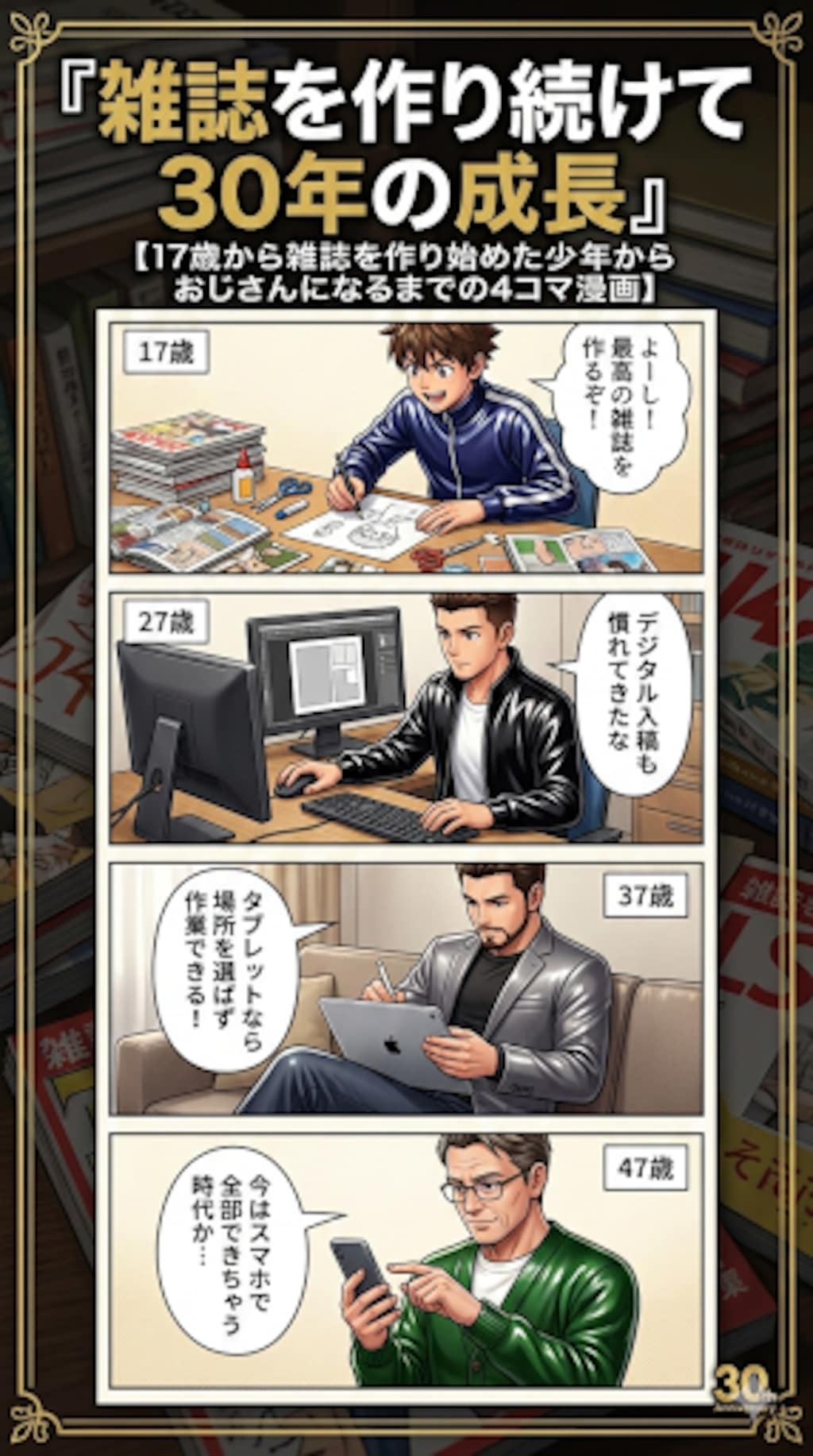 雑誌を作り続けて30年の成長