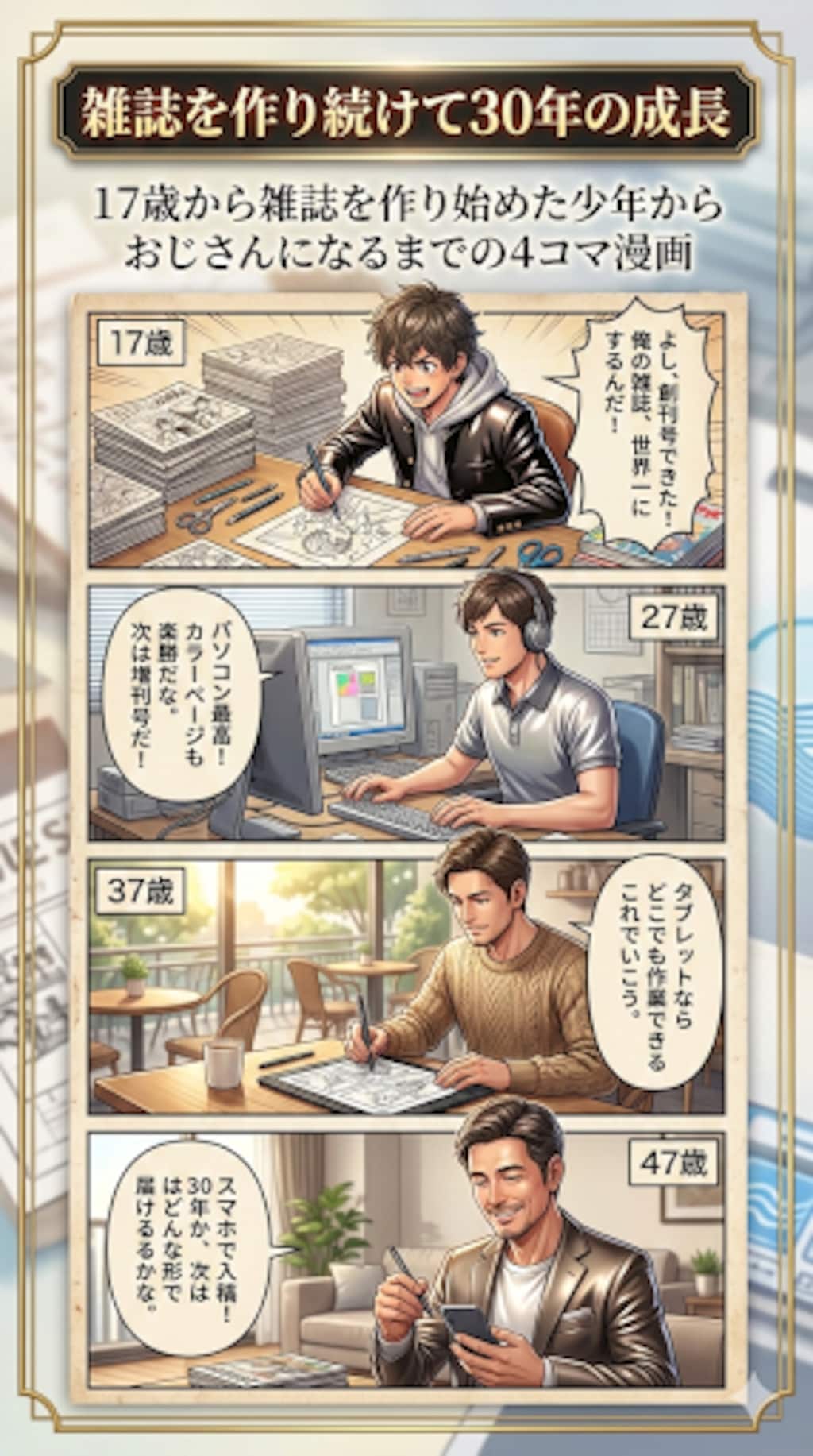 雑誌を作り続けて30年の成長