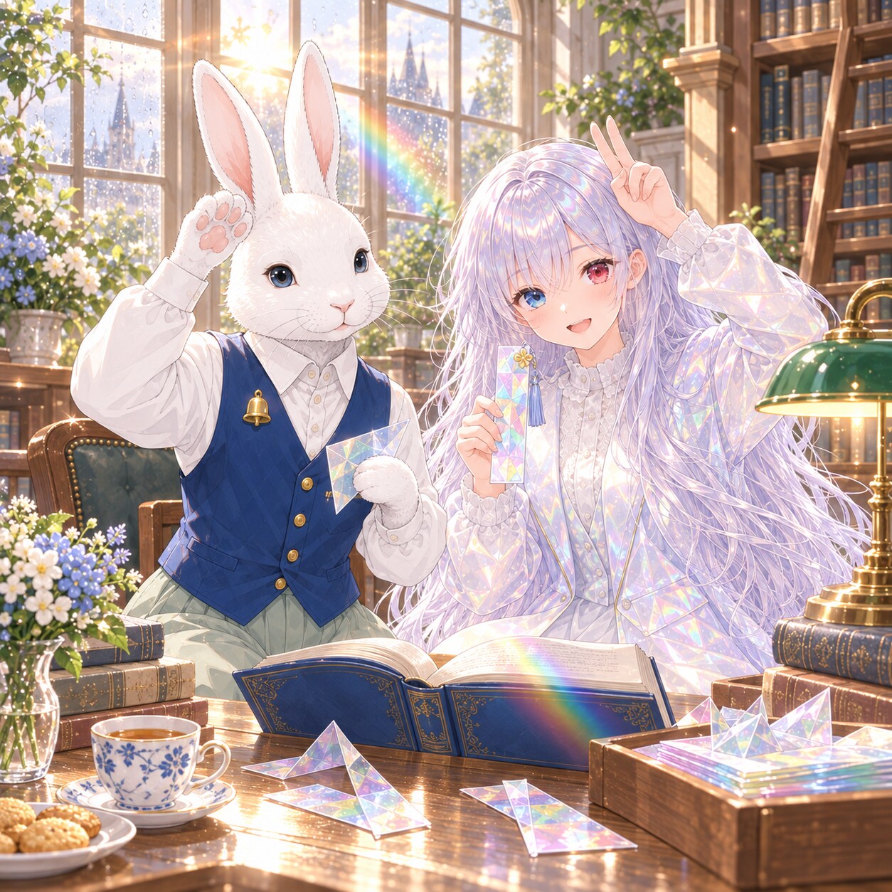 おはよウサギ（２５）ミミと虹宮あかり GPTimages2.0 | の人気AIイラスト・グラビア