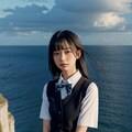 崖の上の女生徒 #7　女生徒シリーズ 3枚目