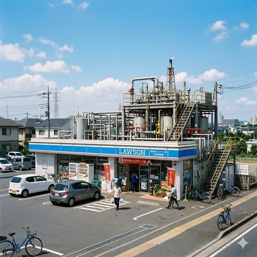 コンビナート風のコンビニ