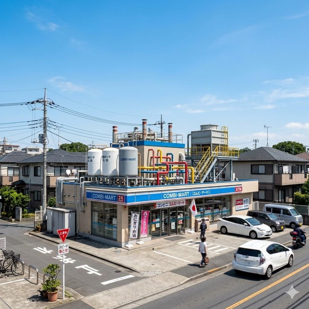 コンビナート風のコンビニ