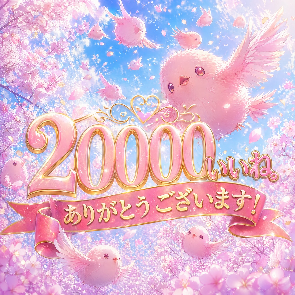 【祝】20,000いいね。ありがとうございます！（画像：もふぴよの聖地）　niji7 ▶︎ GPT2.0