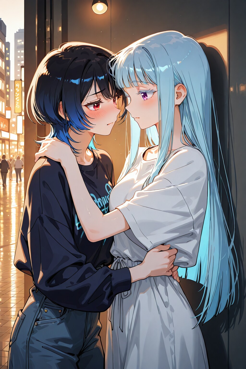 夜の街で