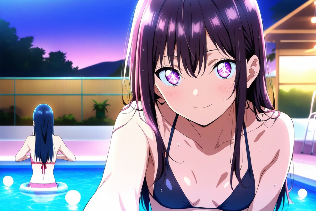 夏が終わって名残惜しいので水着イラスト投稿します！