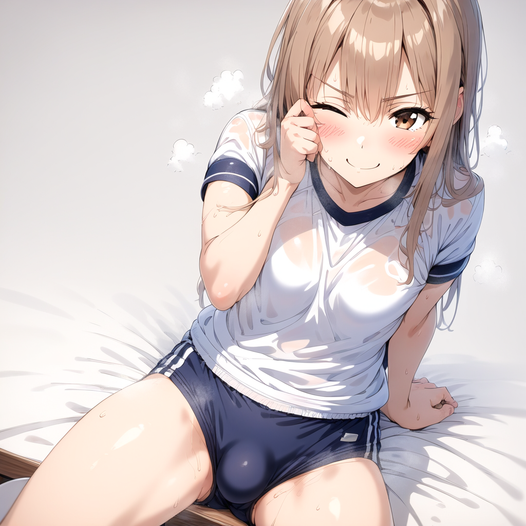 汗ふきブルマ男の娘