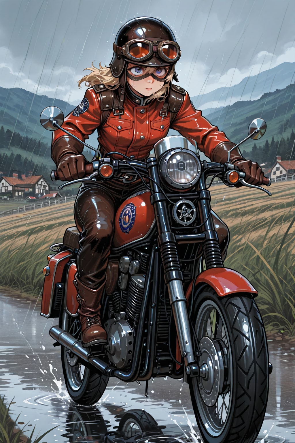 バイク好きな彼女 | の人気AIイラスト・グラビア