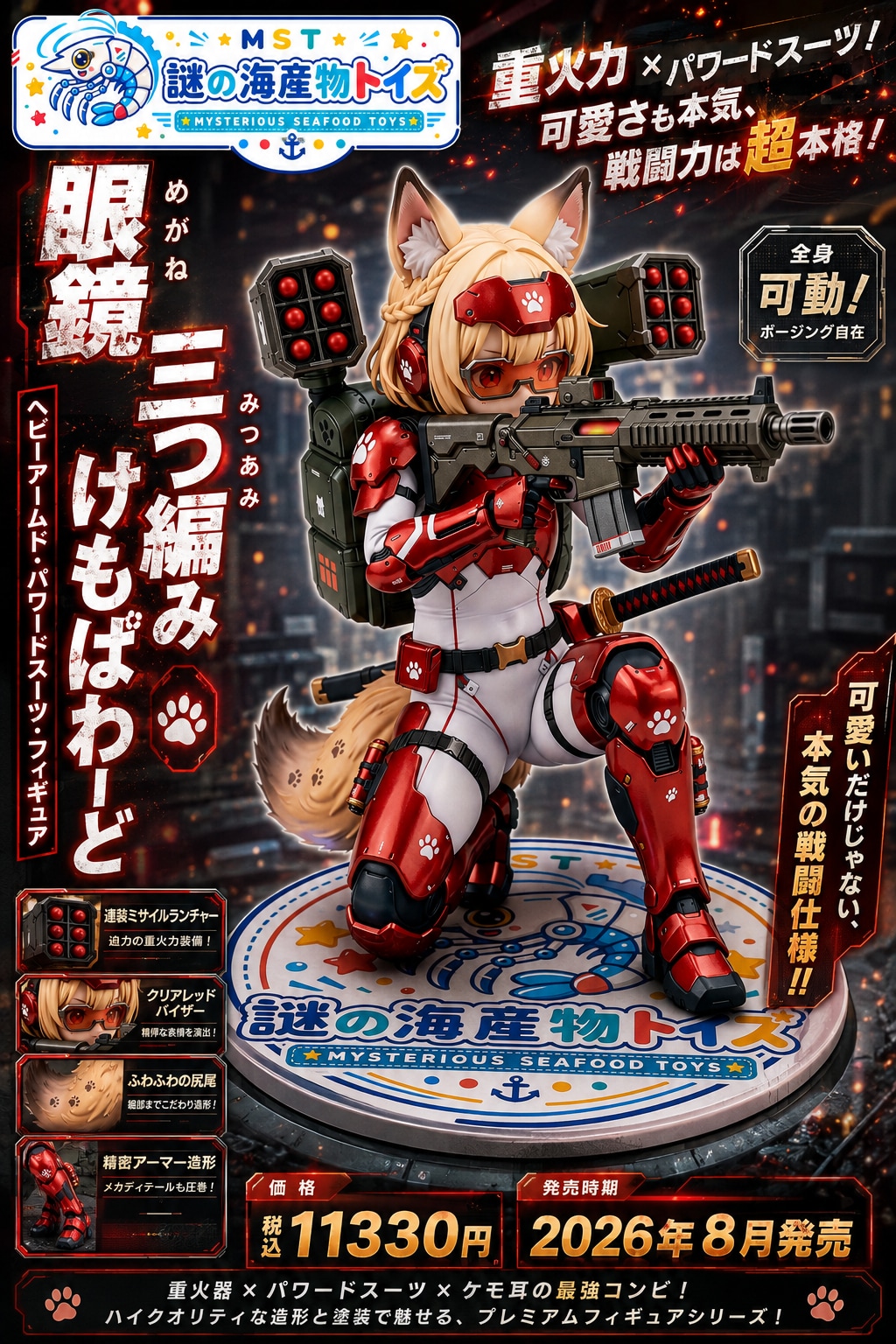 眼鏡三つ編みけもぱわーど！