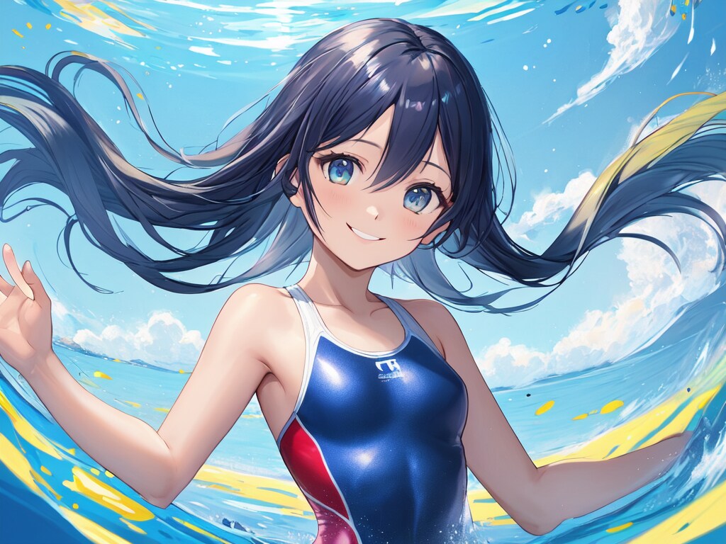 さて、泳ぐぞ！