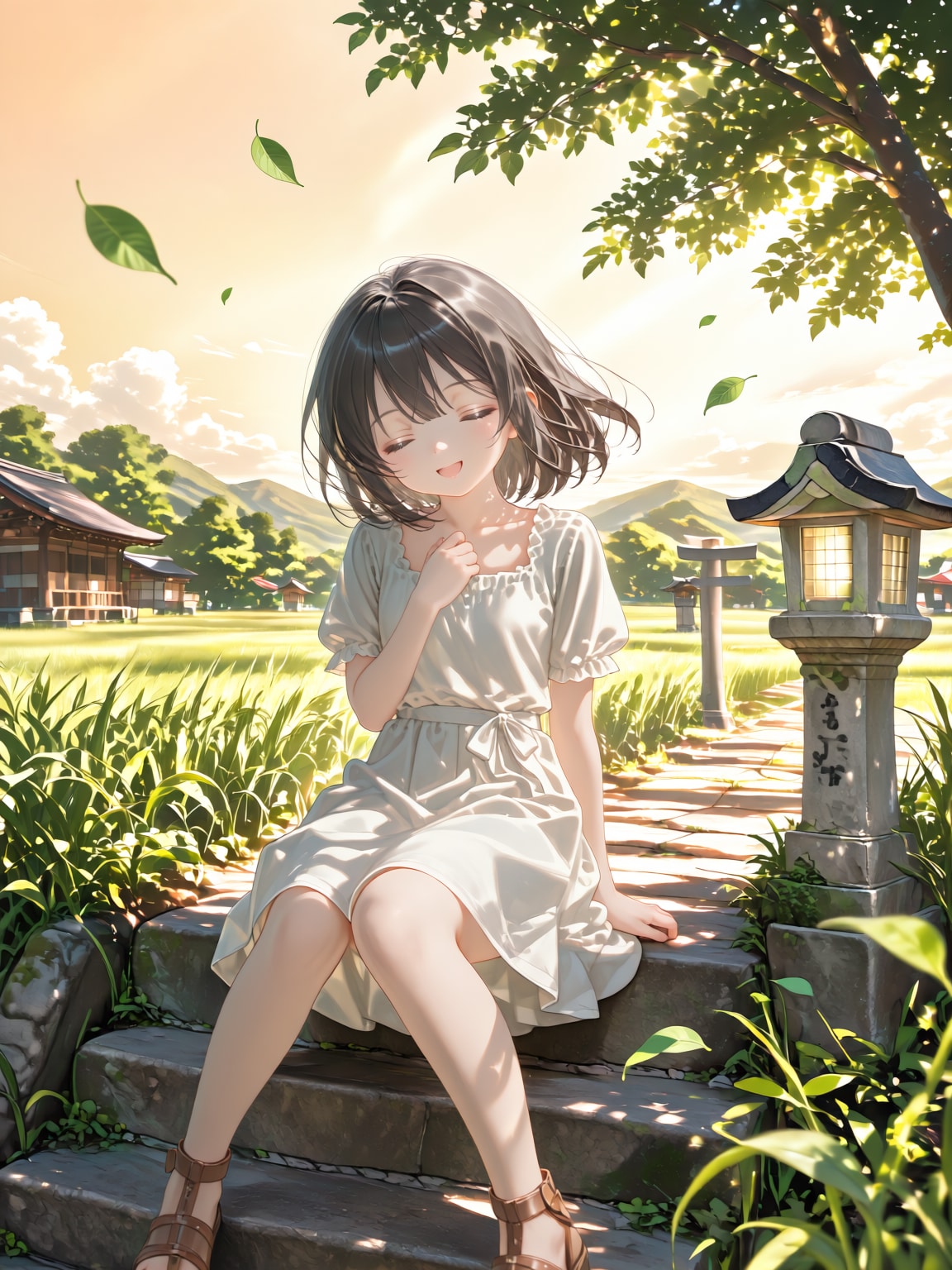 まだ暑い夕方に歌うおんなのこ