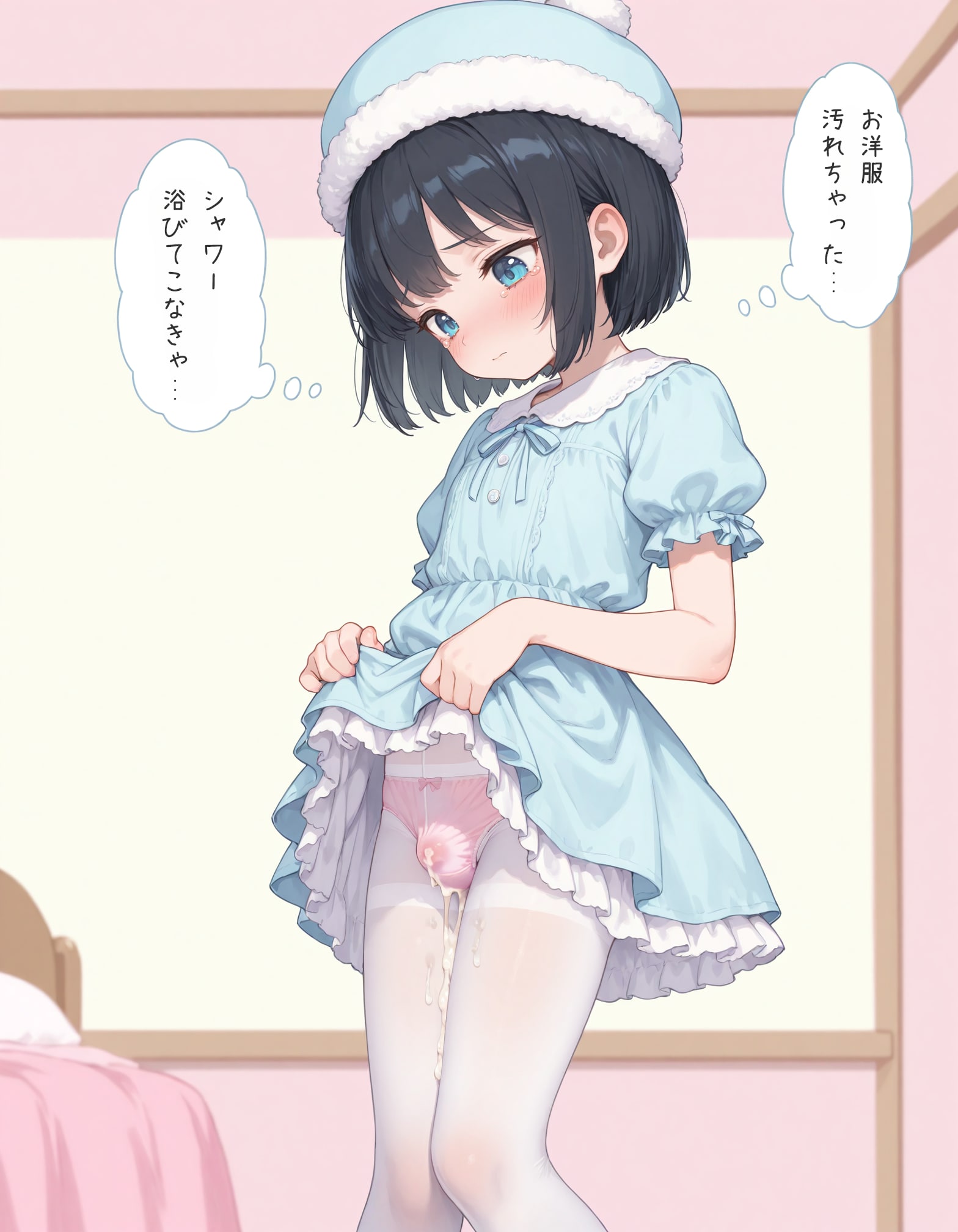 女の子の下着をつける男の娘3