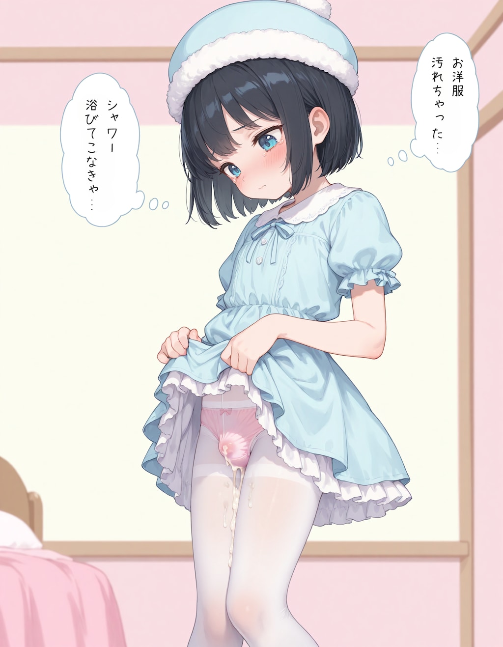 女の子の下着をつける男の娘3