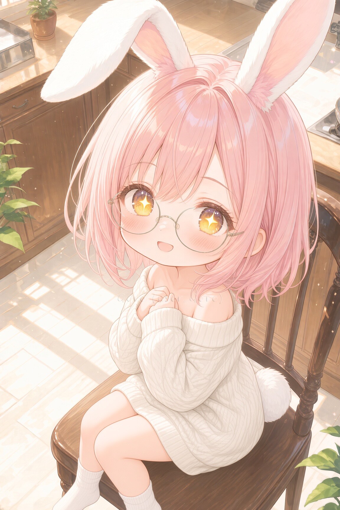キッチンのちびうさぎ | の人気AIイラスト・グラビア