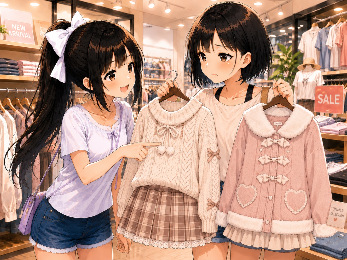 試合で負けたけど今は仲良し(ショッピング) | の人気AIイラスト・グラビア