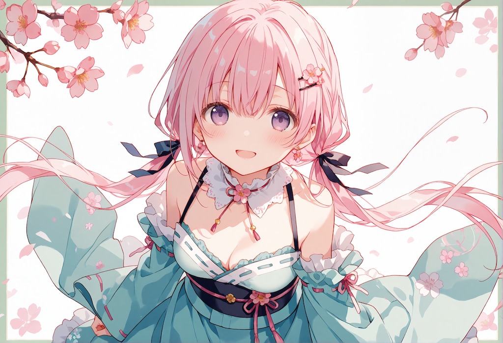 薄紅の夢、緑の風に舞う