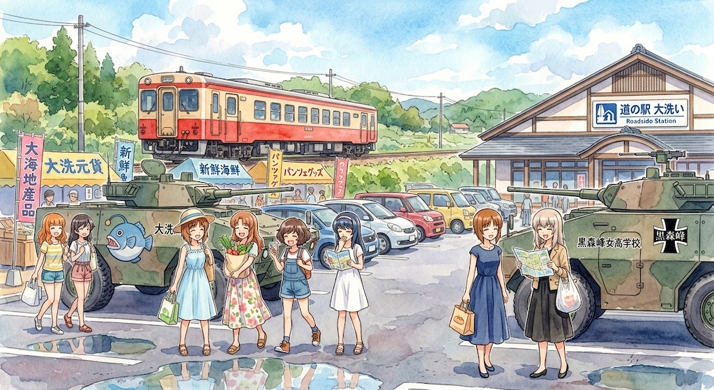 機動戦闘車がある風景（道の駅）