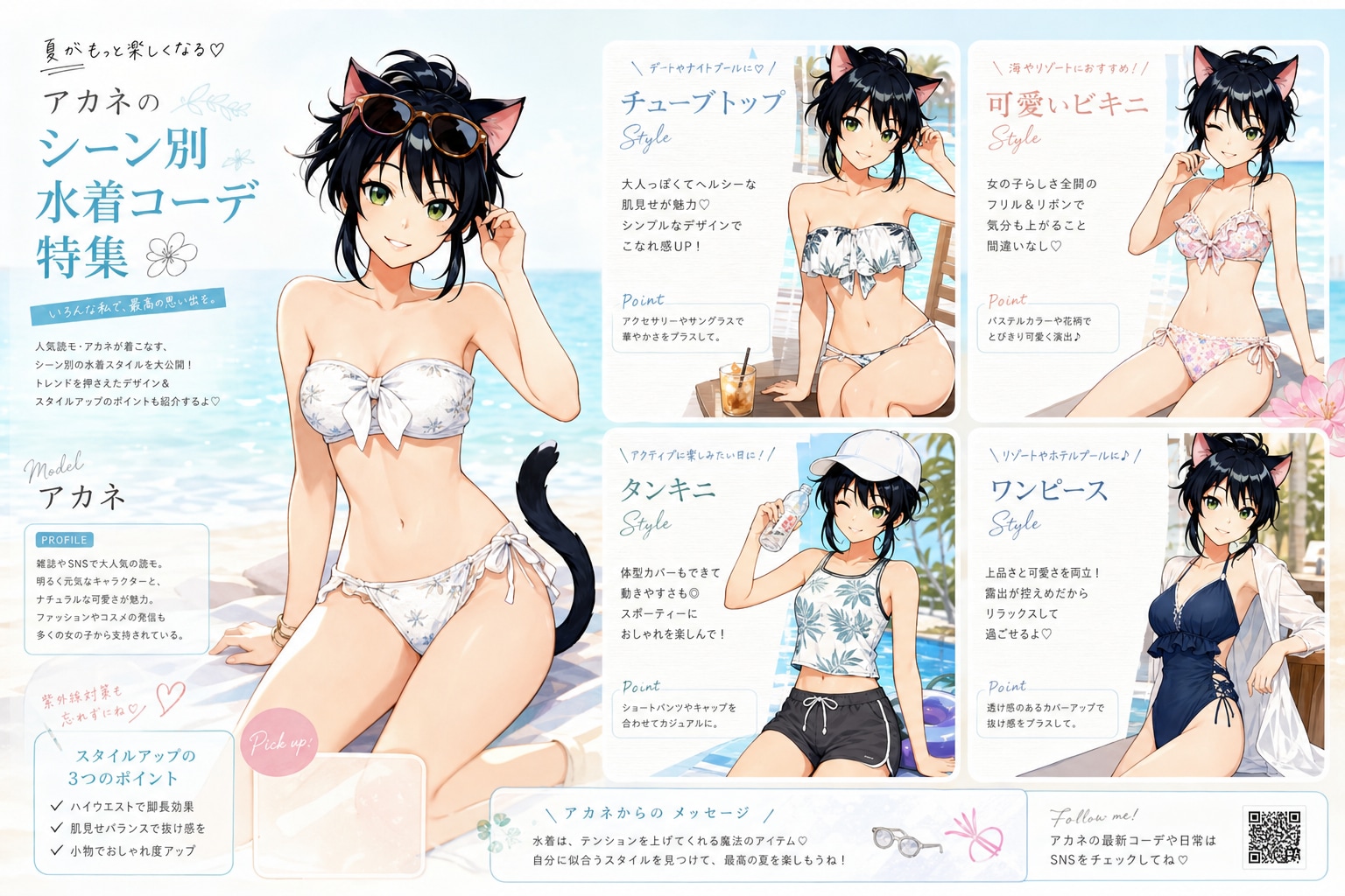 読モ「アカネ」の水着コレクション