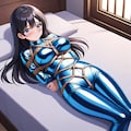 光沢青全身タイツ緊縛 3枚目