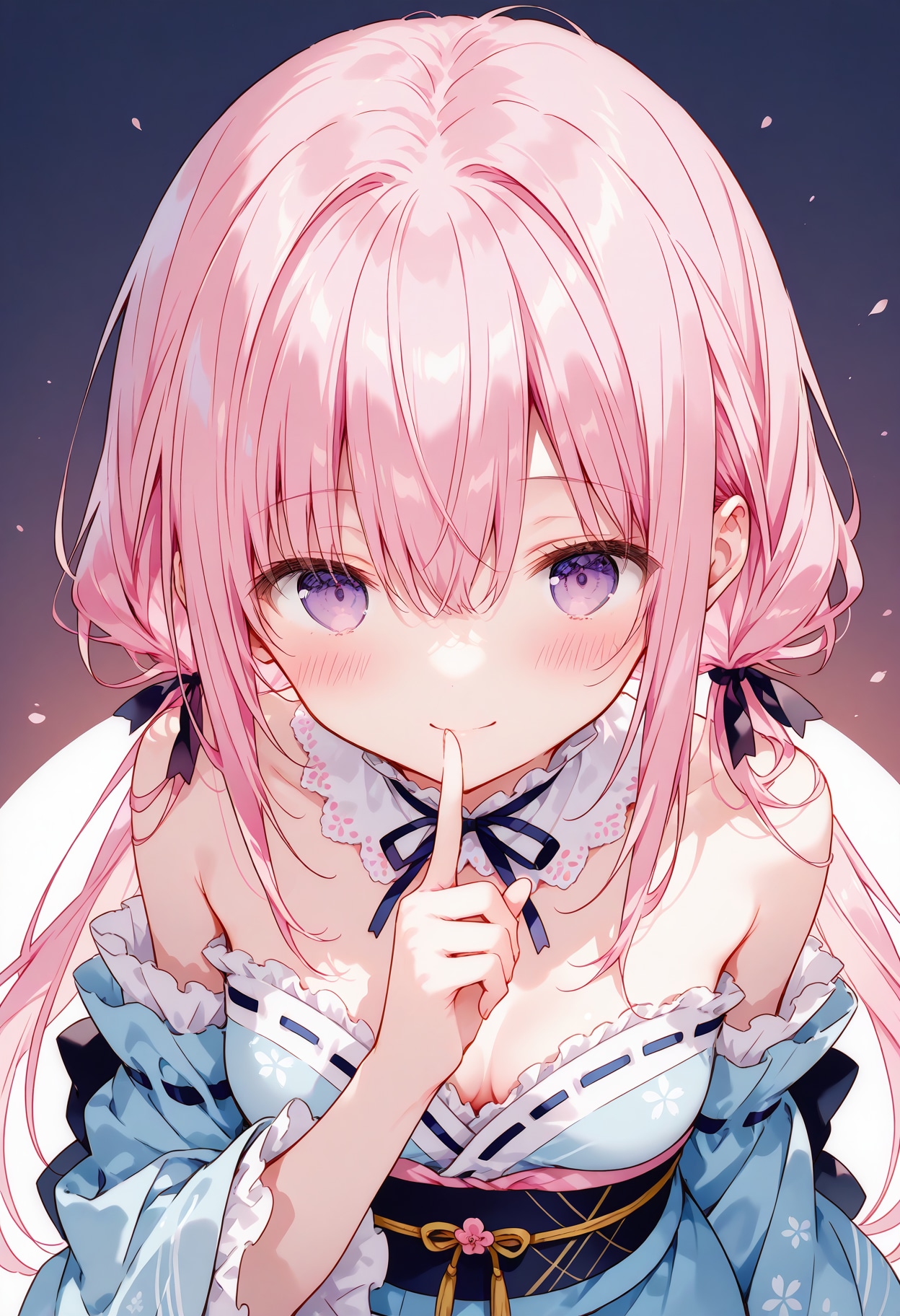 Sakura Ruffles & Ribbons under the Moon | の人気AIイラスト・グラビア