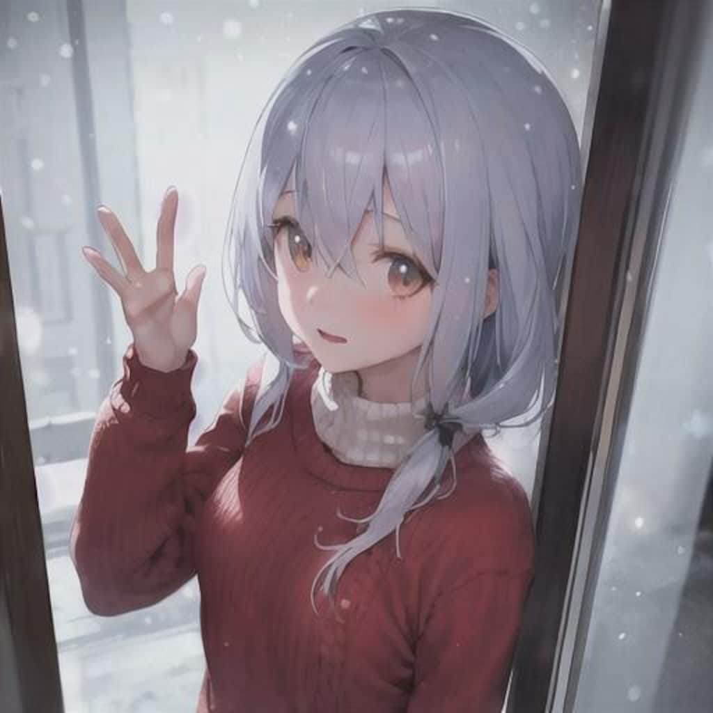 赤いセーター　　３