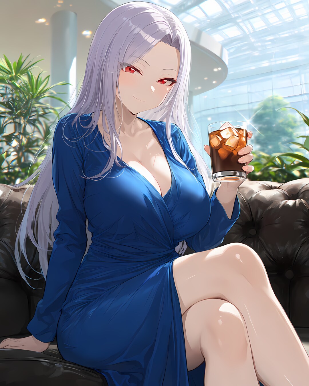 💙ロイヤルブルーの気品…ミレナさんと過ごす土曜カフェデート✨