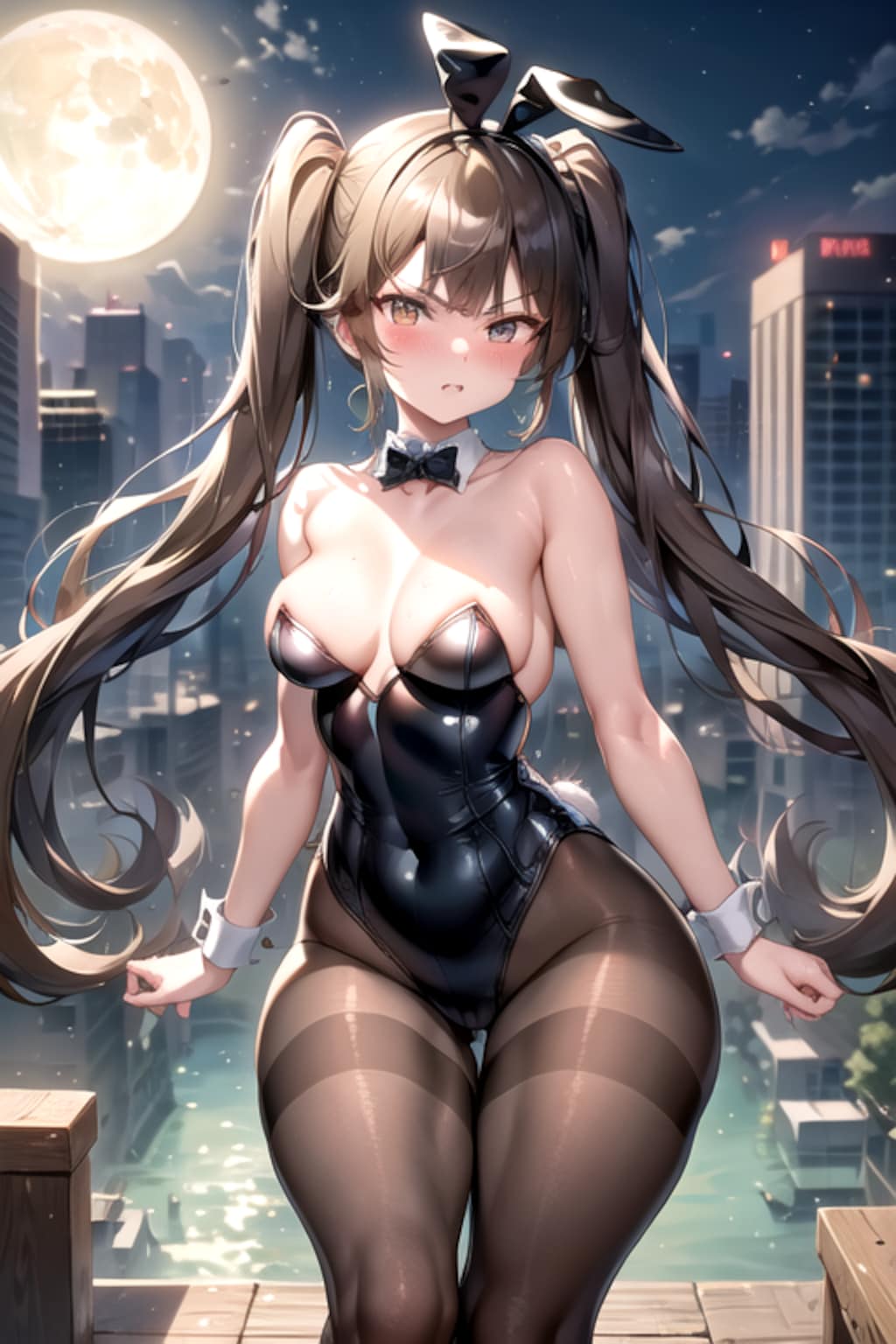 ツインテ：ブラックバニー