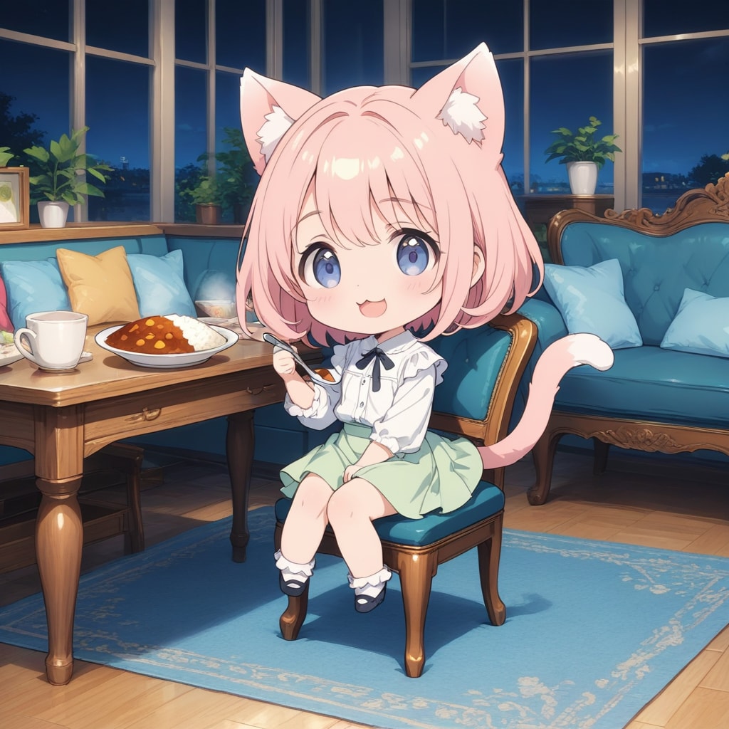 こんばんにゃん | の人気AIイラスト・グラビア
