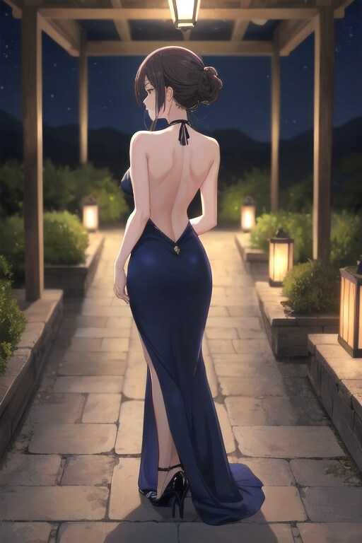 紺夜の背中 | の人気AIイラスト・グラビア