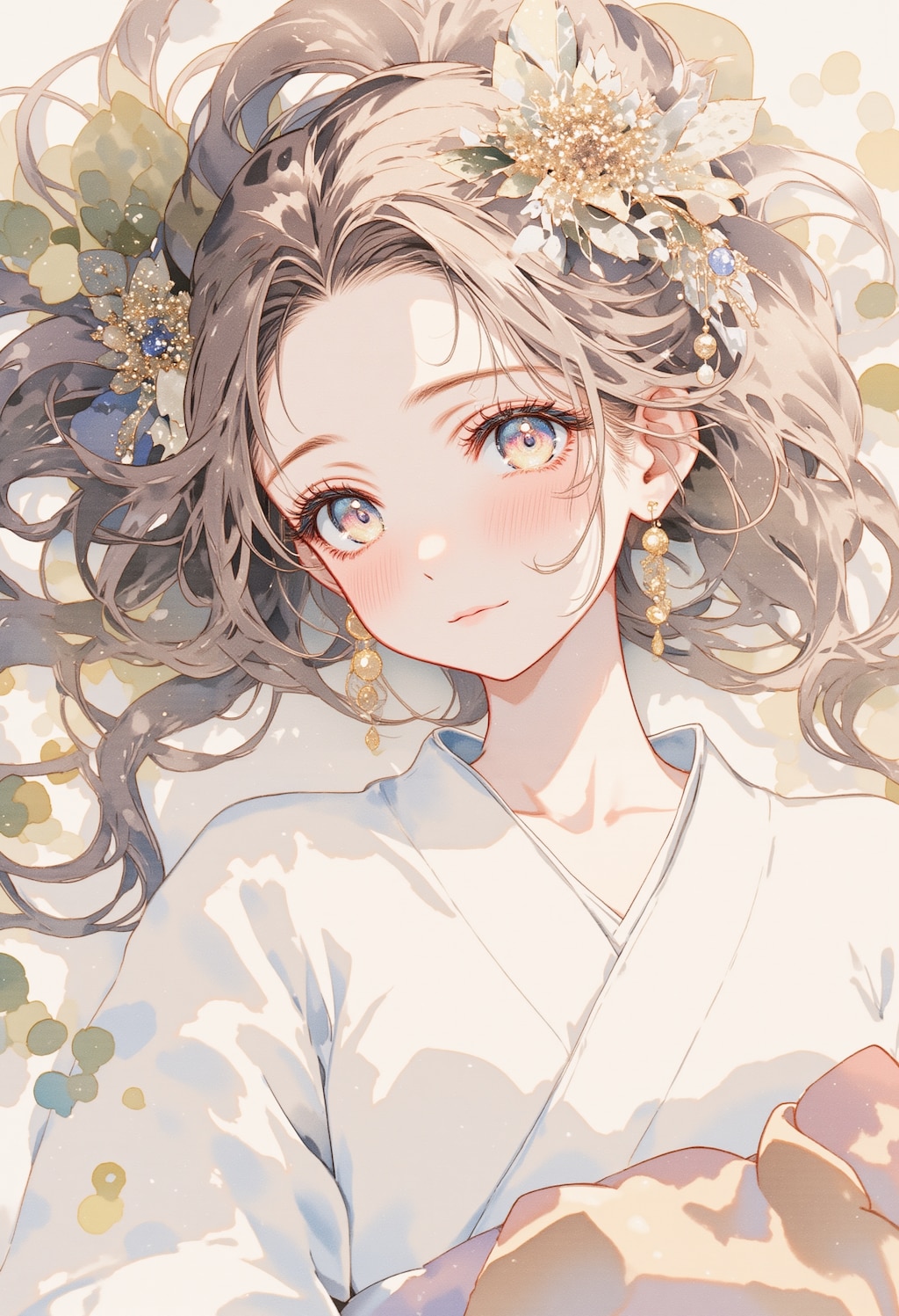 頬を赤くしている女の子