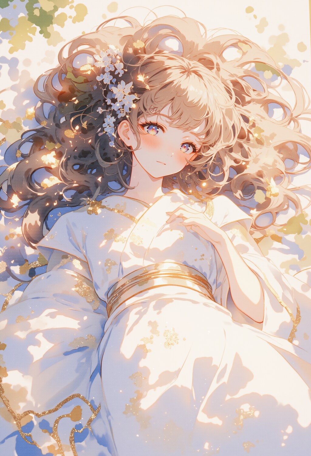 頬を赤くしている女の子