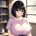読書中の爆乳ちゃん 5枚目