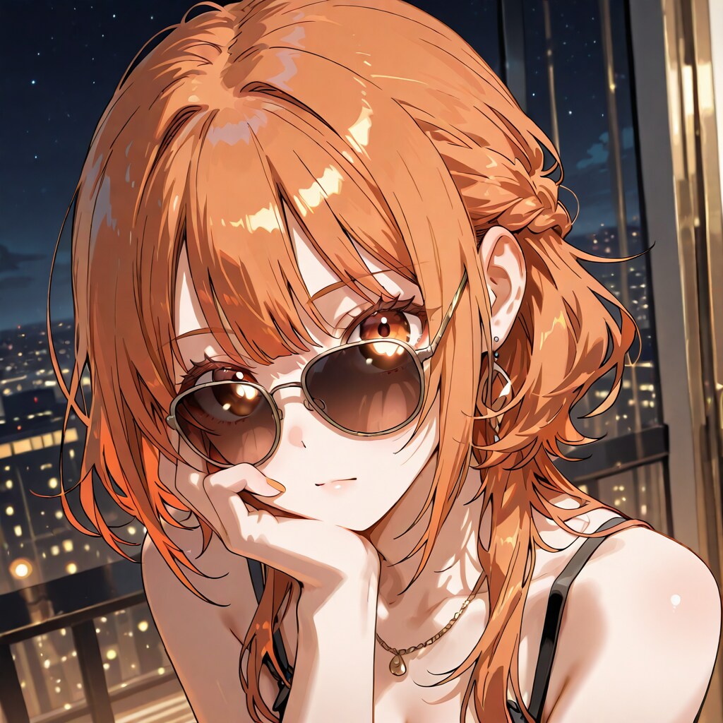 夜景見るのにサングラス