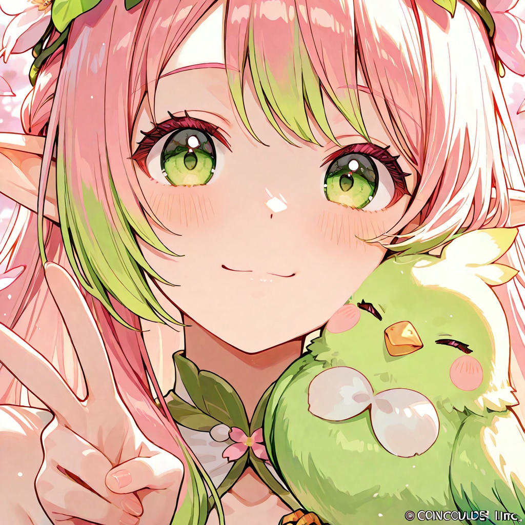 カラシニコフ月島家の桜ドリアードちゃんとハイチーズ（１）もふぴよ　niji7