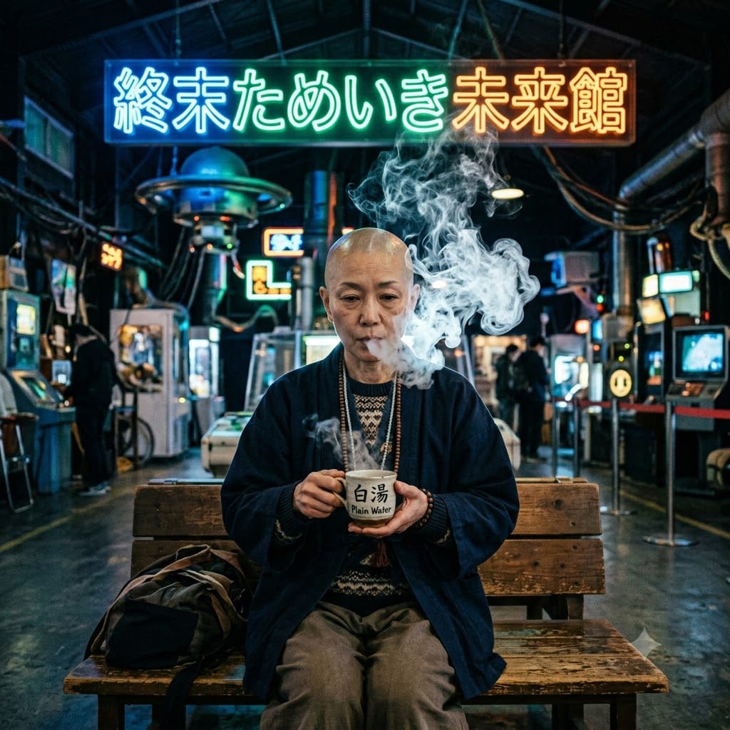 白湯を飲む尼僧の溜息