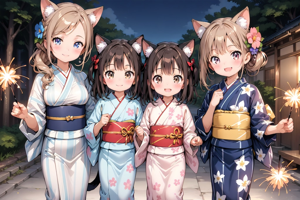 ネコミミユカタハナビ