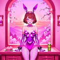 バニーガール衣装の亜紗里先生(ちちぷい版) 4枚目