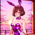 バニーガール衣装の亜紗里先生(ちちぷい版) 3枚目