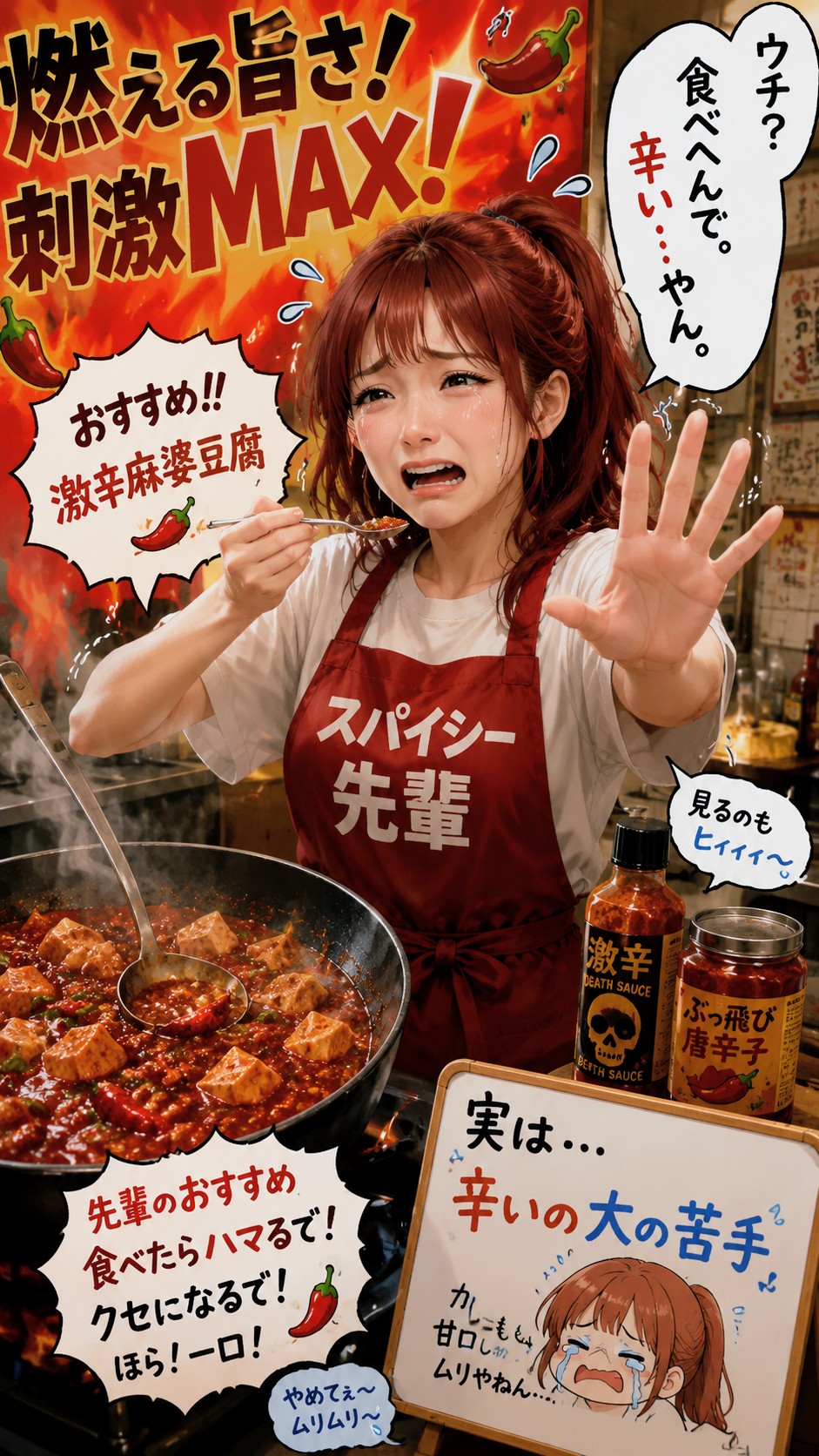 実は辛いの大の苦手スパイシー先輩🌶️