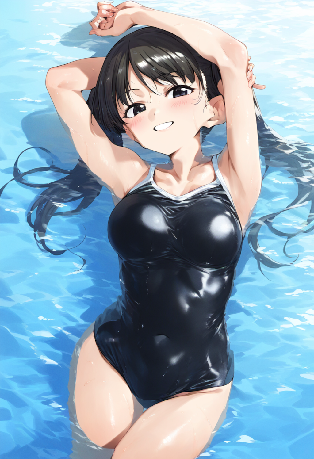 スクール水着を着た女の子