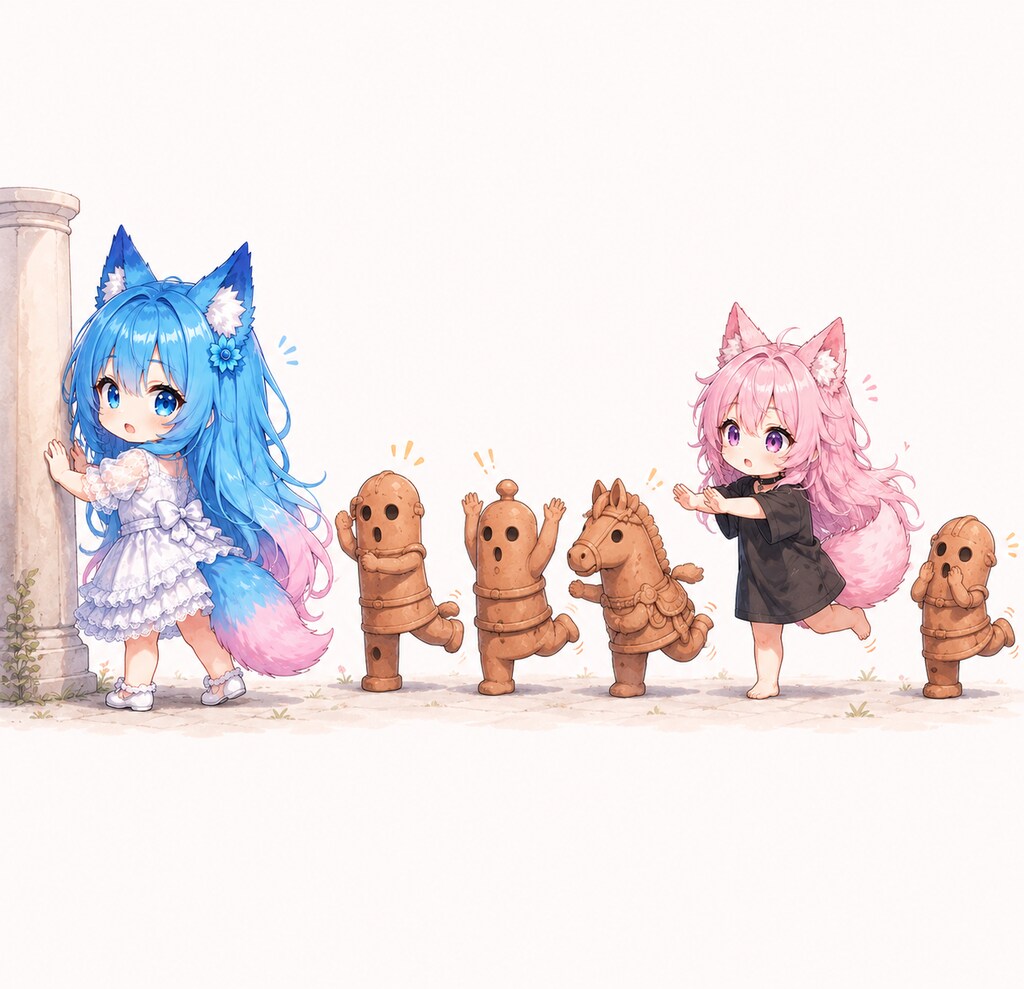 埴輪さんが、ころんだっ